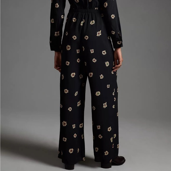 Anthropologie Farm Rio Long-Sleeve Floral Cutout Jumpsuit - Picture 14 of 15